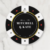 トランプのポーカー結婚チップ フェイバータグ (正面)