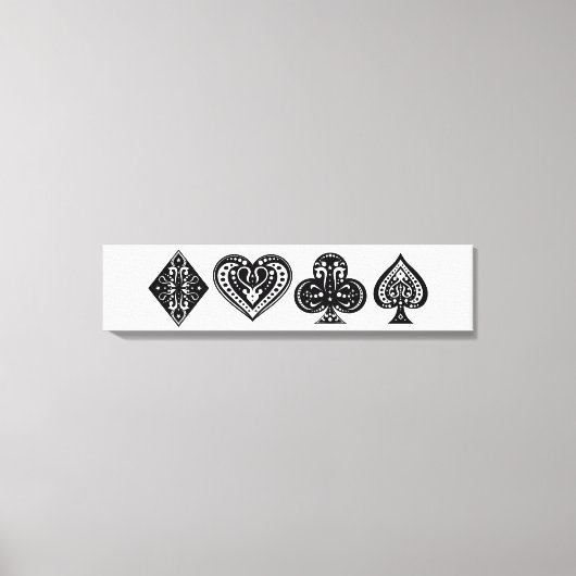 トランプのポーカー芸術 キャンバスプリント (正面)