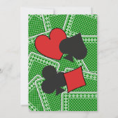 トランプのポーカー誕生日パーティーへの招待 招待状 (裏面)