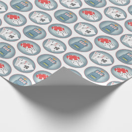 トランプのポーカー賭博トランプスロットマシン ラッピングペーパー