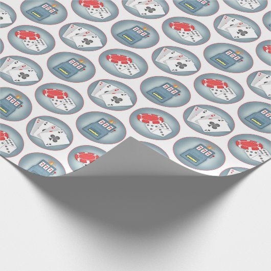 トランプのポーカー賭博トランプスロットマシン ラッピングペーパー (角)