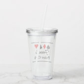 トランプのポーカー遊のカードシンボルカスタムタンブラー アクリルタンブラー (裏面)