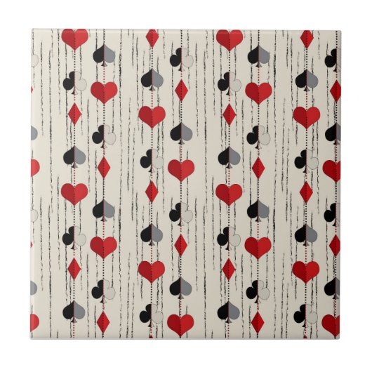 トランプのポーカー遊のカードシンボル タイル (正面)