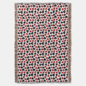 トランプのポーカー遊のカードスーツの柄 スローブランケット (正面縦)