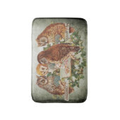 トランプのポーカー遊のフロールズヴィンテージイラストレーション バスマット (正面縦)