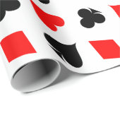 トランプのポーカー遊スーツ包装紙 ラッピングペーパー (ロールコーナー)