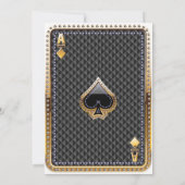 トランプのポーカー遊ズカードカジノ誕生日招待状 招待状 (裏面)