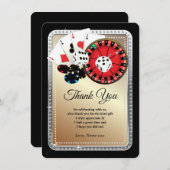 トランプのポーカー遊ズカード、カジノサンキューカード 招待状 (正面/裏面)