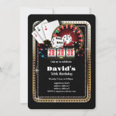 トランプのポーカー遊ズカード、カジノパーティー招待状 招待状 (正面)