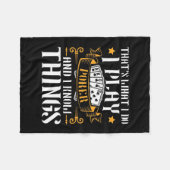 トランプのポーカー遊 フリースブランケット (正面(横))