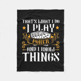 トランプのポーカー遊 フリースブランケット