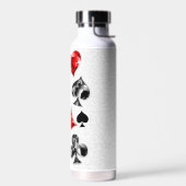 トランプのポーカー選手ギャンブラー遊のカードがラスベガスに似合う ウォーターボトル (左面)