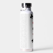 トランプのポーカー選手ギャンブラー遊のカードがラスベガスに似合う ウォーターボトル (右面)