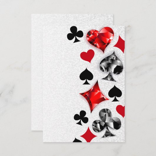 トランプのポーカー選手ギャンブラー遊のカードがラスベガスに似合う エンクロージャーカード (正面/裏面)