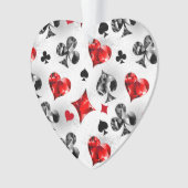 トランプのポーカー選手ギャンブラー遊のカードがラスベガスに似合う オーナメント (正面)