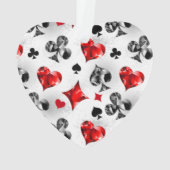 トランプのポーカー選手ギャンブラー遊のカードがラスベガスに似合う オーナメント (裏面)