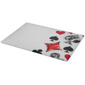 トランプのポーカー選手ギャンブラー遊のカードがラスベガスに似合う カッティングボード (角)