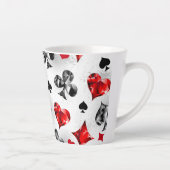 トランプのポーカー選手ギャンブラー遊のカードがラスベガスに似合う カフェラテマグ (右)