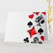 トランプのポーカー選手ギャンブラー遊のカードがラスベガスに似合う カード (黄色い花)