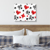 トランプのポーカー選手ギャンブラー遊のカードがラスベガスに似合う キャンバスプリント (インサイチュ (寝室))