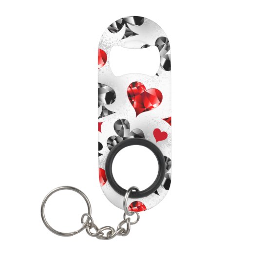 トランプのポーカー選手ギャンブラー遊のカードがラスベガスに似合う キーホルダー栓抜き (正面)