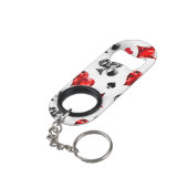 トランプのポーカー選手ギャンブラー遊のカードがラスベガスに似合う キーホルダー栓抜き (裏面アングル)