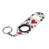 トランプのポーカー選手ギャンブラー遊のカードがラスベガスに似合う キーホルダー栓抜き (正面アングル)