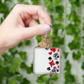 トランプのポーカー選手ギャンブラー遊のカードがラスベガスに似合う キーホルダー (手)
