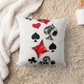 トランプのポーカー選手ギャンブラー遊のカードがラスベガスに似合う クッション (ブランケット)