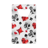 トランプのポーカー選手ギャンブラー遊のカードがラスベガスに似合う クレジットカード栓抜き (裏面)