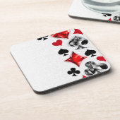 トランプのポーカー選手ギャンブラー遊のカードがラスベガスに似合う コースター (左側)