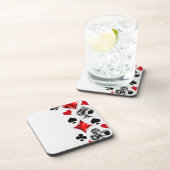 トランプのポーカー選手ギャンブラー遊のカードがラスベガスに似合う コースター (右側)
