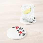 トランプのポーカー選手ギャンブラー遊のカードがラスベガスに似合う コースター (側面)