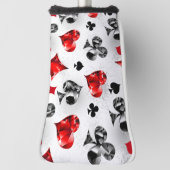 トランプのポーカー選手ギャンブラー遊のカードがラスベガスに似合う ゴルフヘッドカバー (回転90)