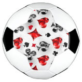 トランプのポーカー選手ギャンブラー遊のカードがラスベガスに似合う サッカーボール (回転)