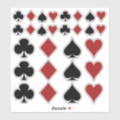 トランプのポーカー選手ギャンブラー遊のカードがラスベガスに似合う シール (シート)