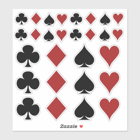 トランプのポーカー選手ギャンブラー遊のカードがラスベガスに似合う シール (シート)