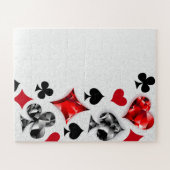 トランプのポーカー選手ギャンブラー遊のカードがラスベガスに似合う ジグソーパズル (横)