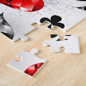 トランプのポーカー選手ギャンブラー遊のカードがラスベガスに似合う ジグソーパズル (側面)