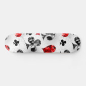 トランプのポーカー選手ギャンブラー遊のカードがラスベガスに似合う スケートボード (横)