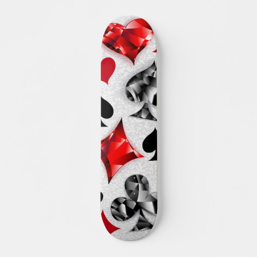 トランプのポーカー選手ギャンブラー遊のカードがラスベガスに似合う スケートボード (正面)