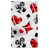 トランプのポーカー選手ギャンブラー遊のカードがラスベガスに似合う スモールペーパーバッグ (裏面)