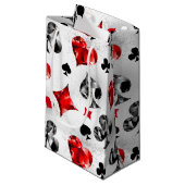 トランプのポーカー選手ギャンブラー遊のカードがラスベガスに似合う スモールペーパーバッグ (正面アングル)