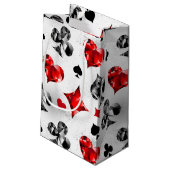 トランプのポーカー選手ギャンブラー遊のカードがラスベガスに似合う スモールペーパーバッグ (裏面アングル)