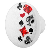 トランプのポーカー選手ギャンブラー遊のカードがラスベガスに似合う セラミックノブ (右)