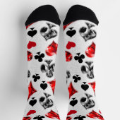 トランプのポーカー選手ギャンブラー遊のカードがラスベガスに似合う ソックス (上部)