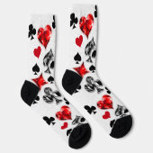 トランプのポーカー選手ギャンブラー遊のカードがラスベガスに似合う ソックス (右)