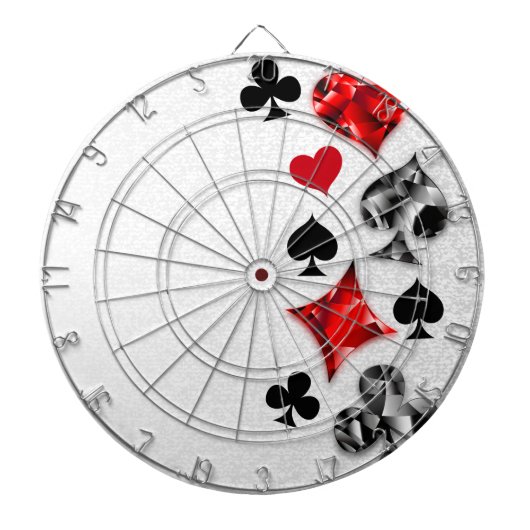 トランプのポーカー選手ギャンブラー遊のカードがラスベガスに似合う ダーツボード (正面)