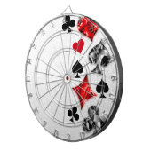 トランプのポーカー選手ギャンブラー遊のカードがラスベガスに似合う ダーツボード (正面右)