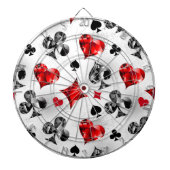 トランプのポーカー選手ギャンブラー遊のカードがラスベガスに似合う ダーツボード (正面)